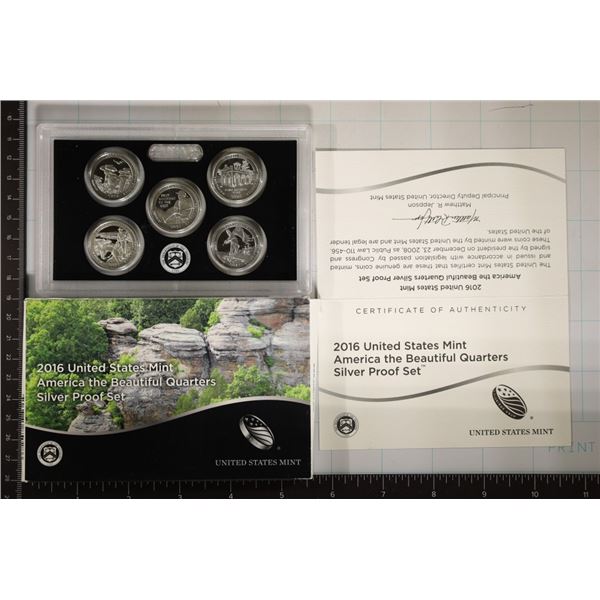 2016 SILVER US 50 STATE QUARTERS PROOF SET WITH
