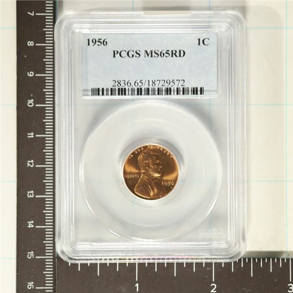 1956 LINCOLN WHEAT CENT PCGS MS65RD