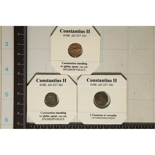3-CONSTANTIUS II 337-361 A.D. ROMAN ANCIENT COINS