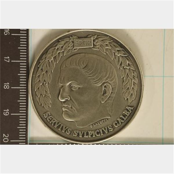 1.28 TROY OZ. STERLING SILVER CAESAR'S MEDAL
