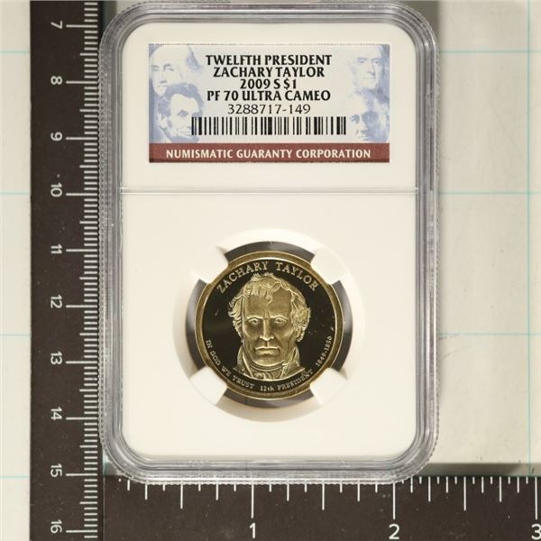 2009-S ZACHARY TAYLOR US PRESIDENTIAL DOLLAR NGC