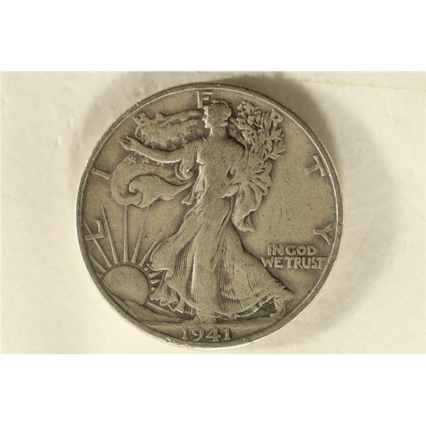 1941-D SILVER WALKING LIBERTY HALF DOLLAR