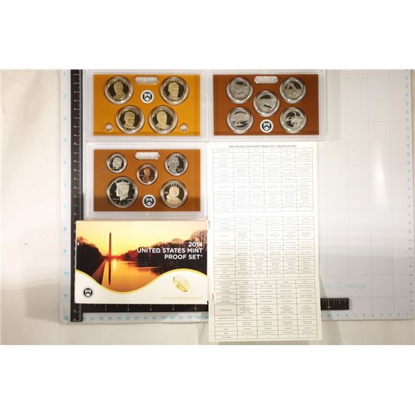 2014 US PROOF SET (WITH BOX) AND CERTIFICATE