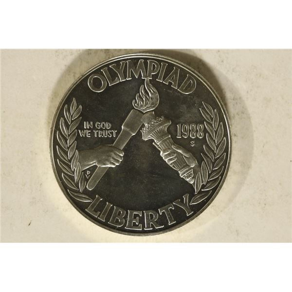 1988-S US PF OLYMPIAD SILVER DOLLAR