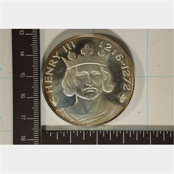 38.5 GRAM STERLING SILVER ROUND: HENRY III