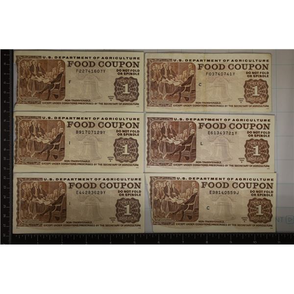 6-1994-US DEPT OF AGRICULTURE $1 FOOD COUPONS