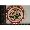 Image 1 : 1996 SANTA FE $5 CASINO CHIP "VALENTINES" 5TH