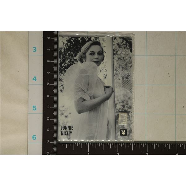 JONNIE NICELY PLAYBOY MISS AUGUST 1956 CARD WITH