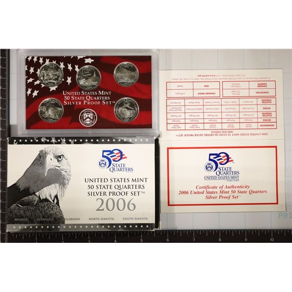 2006 SILVER US 50 STATE QUARTERS PROOF SET IN