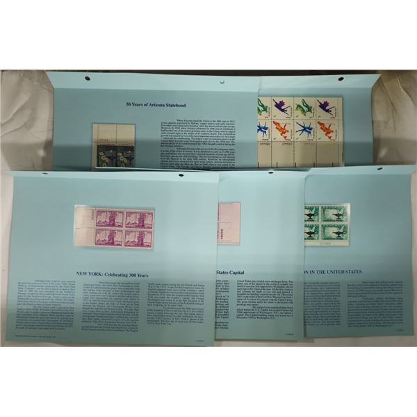 4-BLOCKS OF 4 AND 1 BLOCK OF 12 US UNCANCELLED
