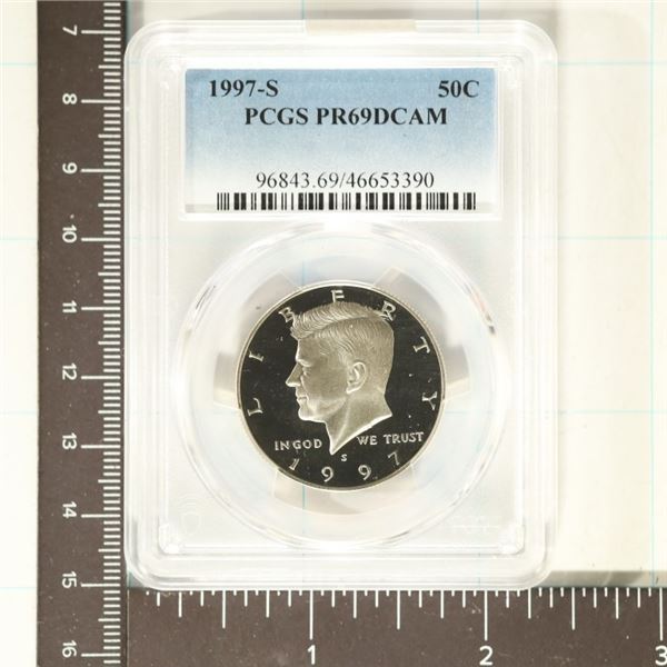 1997-S KENNEDY HALF DOLLAR PCGS PR69 DCAM
