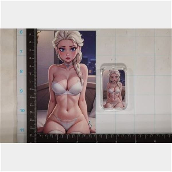 1 TROY OZ .999 FINE SILVER FANTASY WOMAN ART BAR