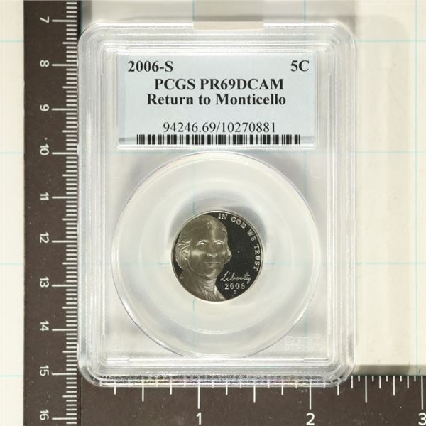 2006-S RETURN TO MONTICELLO NICKEL PCGS PR69 DCAM