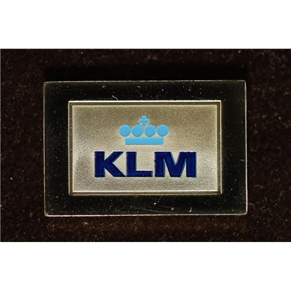 3.2 GRAMS KLM AIRLINES .999 SILVER BAR FROM THE