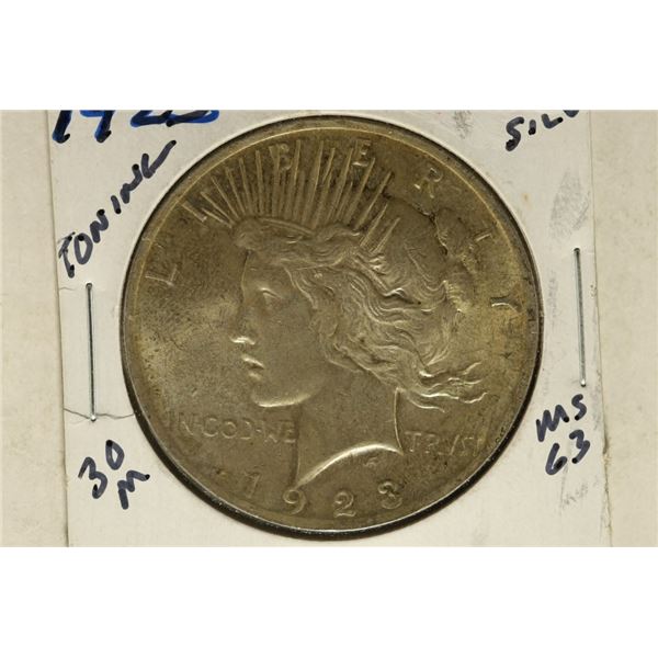 1923 UNC PEACE SILVER DOLLAR