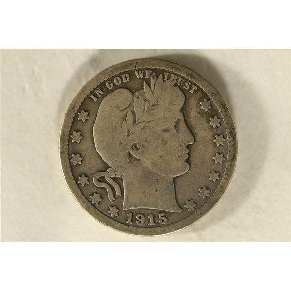 1915-D SILVER BARBER QUARTER