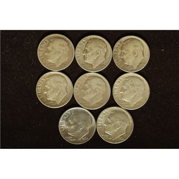 1946-P/D/S, 1952-P/D/S AND 1964-P & D SILVER