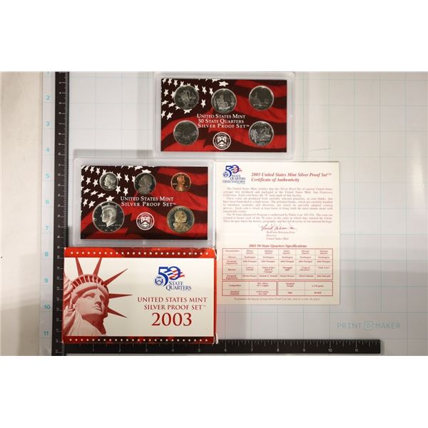 2003 US SILVER PROOF SET (WITH BOX) AND