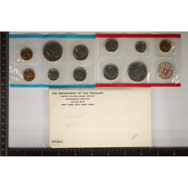 1972 US MINT SET (UNC) P/D/S (WITH ENVELOPE)