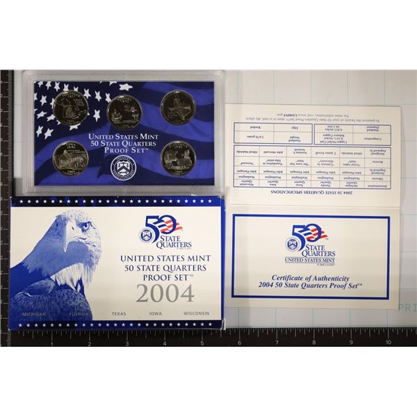 2004 US 50 STATE QUARTERS PROOF SET IN BOX