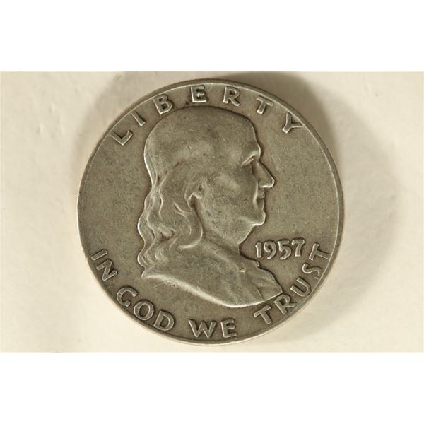 1957-D SILVER FRANKLIN HALF DOLLAR