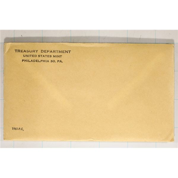 SEALED 1961 US SILVER PROOF SET (WITH ENVELOPE)