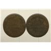 Image 1 : 1863 & 1866 FRANCE 10 CENTESIME COINS