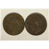 Image 2 : 1863 & 1866 FRANCE 10 CENTESIME COINS