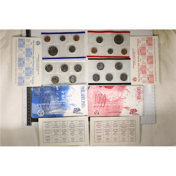 1999 US MINT SET (UNC) P/D (WITH ENVELOPE) WITH