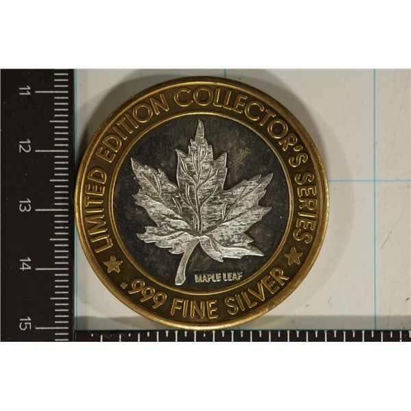 CASINO $10 SILVER TOKEN (UNC) WINDSOR ONTARIO