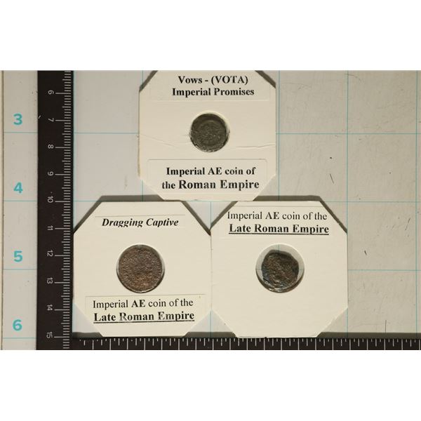 3-LATE ROMAN IMPERIAL AE COIN OF THE EMPIRE,