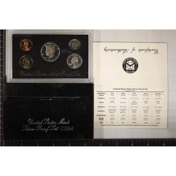 1994 US SILVER PROOF SET (WITH BOX) AND