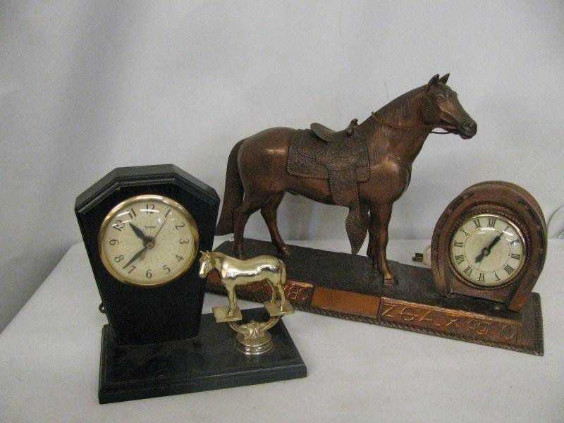 'United' and 'Lanshire' Horse Clocks