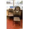 Image 1 : GROUP OF 8 PADDED FOLDING CHAIRS BLACK/GREY