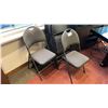 Image 2 : GROUP OF 8 PADDED FOLDING CHAIRS BLACK/GREY