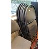 Image 3 : GROUP OF 8 PADDED FOLDING CHAIRS BLACK/GREY