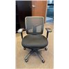 Image 2 : MESH BACK PADDED BLACK ADJUSTABLE MOBILE OFFICE CHAIR