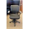 Image 2 : MESH BACK PADDED BLACK ADJUSTABLE MOBILE OFFICE CHAIR