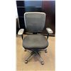 Image 2 : MESH BACK PADDED BLACK ADJUSTABLE MOBILE OFFICE CHAIR