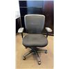 Image 2 : MESH BACK PADDED BLACK ADJUSTABLE MOBILE OFFICE CHAIR