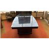 Image 2 : DARK WOOD/ GLASS TOP CONFERENCE TABLE APPROX 48"W X 120"L X 30.5"H