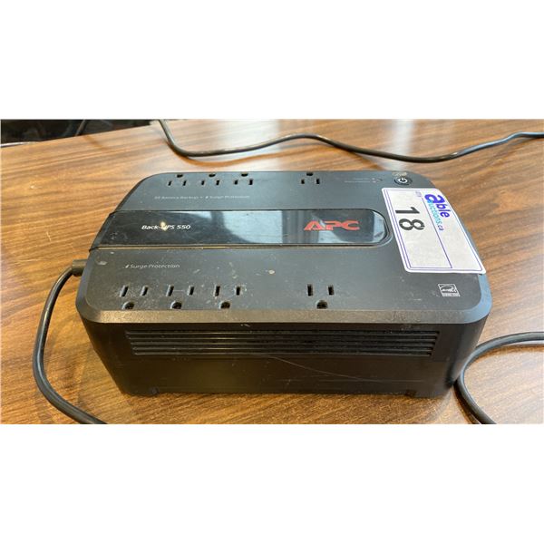 APC BACK-UPS BE550G 8 OUTLET POWER SUPPLY