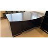 Image 3 : DARK WOOD EXECUTIVE OFFICE DESK & OFFICE FLOOR PROTECTOR, DESK APPROX 72"L X 39"D X 30"H