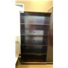 Image 1 : DARK WOOD ADJUSTABLE BOOK SHELF APPROX 36"W X 17.5"D X 70.5" H