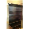 Image 2 : DARK WOOD ADJUSTABLE BOOK SHELF APPROX 36"W X 17.5"D X 70.5" H