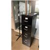 Image 2 : BLACK METAL VERTICAL 4 DRAWER 52"H FILING CABINET & BLACK METAL COAT RACK