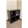 Image 2 : DARK WOOD BOOKSHELF, 4 CUBBY STORAGE SHELF, BLACK METAL 3 DRAWER SMALL FILING CABINET & WHITEBOARD