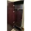 Image 4 : DARK WOOD 2 DRAWER LATERAL FILING CABINET,  LOCKING CLOSET CABINET APPROX 24"W X 17.5"D X 76"H