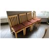 Image 3 : LIGHT WOOD DINING TABLE WITH LEAF & 6 CHAIRS