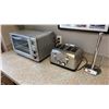 Image 1 : TOASTER OVEN, SALTON TOASTER, G.E. MICROWAVE & PAPER TOWEL HOLDER